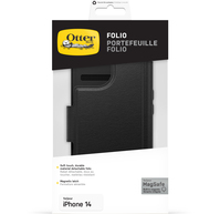 OtterBox Folio for iPhone 14 for MagSafe, Soft-Touch Folio with 3 Slots for Cash/Cards, Strong Magnetic Alignment and Attachment with MagSafe, Compatible with iPhone, Black, No ...
