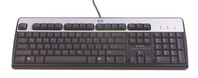 HP 701429-DD1 tastiera USB QWERTY Nero, Argento