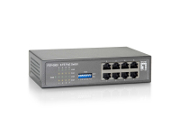 LevelOne 8-Port Fast Ethernet PoE Switch, 8 PoE Outputs, 65W