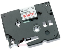 Brother Gloss Laminated Labelling Tape - 12mm, Red/White nastro per etichettatrice TZ