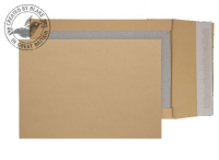 Blake Purely Packaging Board Back Gusset Pocket Peel and Seal Manilla C4 120gsm (Pk 125)