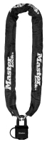 MASTER LOCK 90cm long x 6mm hardened steel chain with 40mm laminated steel padlock; black
