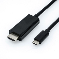 ROLINE 11.04.5840 video átalakító kábel 1 M USB C-típus HDMI Fekete