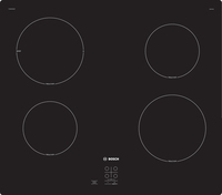 Bosch Serie 2 PUG61RAA5B hob Black Built-in 60 cm Zone induction hob 4 zone(s)