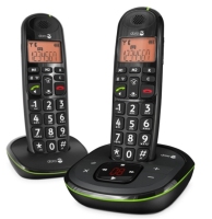 Doro PhoneEasy 105wr Duo DECT-Telefon Anrufer-Identifikation Schwarz