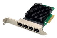 Digitus Carte réseau 4 ports 2,5 Gigabit Ethernet, RJ45, PCI Express, chipset Realtek