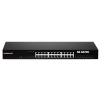 Edimax GS-5424G hálózati kapcsoló Vezérelt Gigabit Ethernet (10/100/1000) 1U Fekete