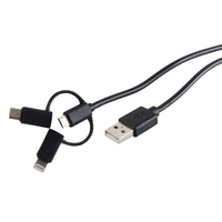 S/CONN 14-15035 USB-kabel USB 2.0 2 m USB A Zwart