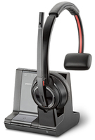 POLY W8210/A, UC Zestaw słuchawkowy Bezprzewodowy Opaska na głowę Biuro/centrum telefoniczne Bluetooth Czarny, Szary