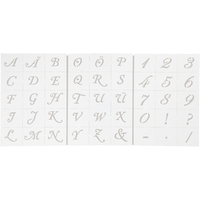 Creativ Company 26965 Schablone Weiß Buchstaben-/Zahlenschablone