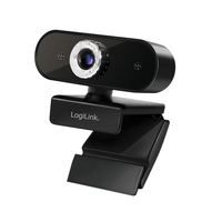 LogiLink UA0371 webcam 3 MP 1920 x 1080 Pixel USB 2.0 Nero, Argento