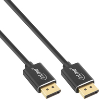 InLine DisplayPort 1.4 cable Slim, 8K4K, black, gold-plated contacts, 1m