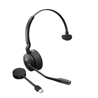 Jabra Engage 55 Zestaw słuchawkowy Bezprzewodowy Opaska na głowę Biuro/centrum telefoniczne Bluetooth Podstawka do ładowania Czarny