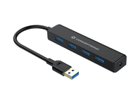 Conceptronic C4PUSB3 hub de interfaz USB 3.2 Gen 1 (3.1 Gen 1) Type-A 5000 Mbit/s Negro