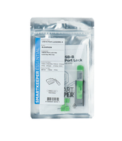 Smartkeeper BL04PKGY Bloqueur de port + clé USB Type-B Vert Plastique 1 pièce(s)