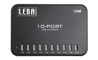 Leba NoteCharge 10 Ports, USB-A (UK plug), 12 watts available per device, USB 2.0