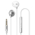 Baseus NGH06-0S słuchawki/zestaw słuchawkowy Douszny Złącze 3,5 mm Biały