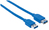 Manhattan USB-A to USB-A Extension Cable, 1m, Male to Female, 5 Gbps (USB 3.2 Gen1 aka USB 3.0), Equivalent to USB3SEXT1M, SuperSpeed USB, Blue, Lifetime Warranty, Polybag