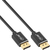 InLine DisplayPort 1.4 cable Slim, 8K4K, black, gold-plated contacts, 1m