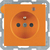 Berker Steckdose mit Schutzkontaktstift, Kontroll-LED u. erh.BS Q.1/Q.3 orange, samt