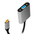 LogiLink CUA0104 adaptador de cable de vídeo 0,15 m USB Tipo C VGA (D-Sub) Negro, Gris