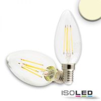illustrazione di prodotto - Candela a LED E14 :: 4 W :: trasparente :: bianco caldo :: dimmerabile