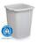 Durable ECO 90L Waste Bin Grey | Strong Square Recycling Bin | DURABIN