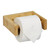 Relaxdays Toilettenpapierhalter Bambus, Klopapierhalter fürs Bad, Wand, klebend, Klorollenhalter HBT: 5x16x13 cm, natur