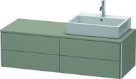 DURAVIT XS4913R9292 Waschtischunterbau XSQUARE 400 x 1400 x 548 mm, Becken recht