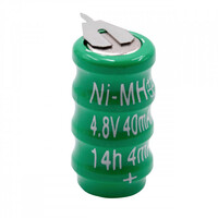 VHBW-batterij 4 / V80H met 2 pinnen, NiMH, 4.8V, 80mAh
