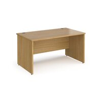 Contract 25 straight desk with panel leg 1400mm x 800mm - oak
