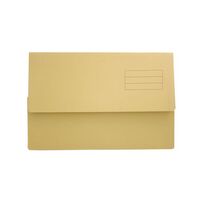 Guildhall Document Wallet Manilla Foolscap Half Flap 250gsm Yellow (Pack 50)