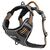 BLUZELLE Dog Harness for Medium Dogs, Reflective Dog Vest Padded Pet Coat, Adjustable Chest Harness with Training Handle & Pocket for GPS Tracker Tag, No Pull Anti Pull Harness,...