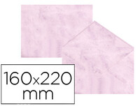 Sobre Fantasia Marmoleado Rosa 160X220 mm 90 Gr Paquete de 25