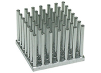 Stiftkühlkörper, 25 x 25 x 18.5 mm, 5.2 bis 1.25 K/W, Aluminium natur