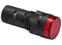 LED-Signalleuchte, 12 V (AC), 12 V (DC), rot, Einbau-Ø 16 mm, LED Anzahl: 1