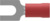 Isolierter Gabelkabelschuh, 0,3-1,42 mm², AWG 22 bis 16, M3,5, rot