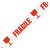 Low-noise PP Warnband mit Standardaufdruck "Fragile" RAJA