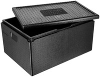 Allroundbox mit Deckel; 80l, 68.5x48.5x36 cm (LxBxH); schwarz