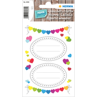 Schmuck-Etikett DECOR Papier Geschenke Sticker, 16 Stück, bunt, 48 Stück