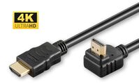 HDMI High Speed cable, 1,5. A-plug, 90° rotated High Speed HDMI with Ethernet, 4K Ultra HD 2160p (30 Hz) HDMI-Kabel