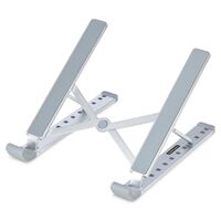 Foldable Laptop Riser Stand, Portable Height Adjustable Ergonomic Laptop Stand, Ventilated Aluminum Frame Supports 22Lb (10Kg),