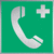 Rettungszeichen-Schild - Notruftelefon, Grün, 15 x 15 cm, Folie, Selbstklebend