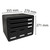 Schubladenbox STOREBOX, 6 offene Schubladen, Glossy - Schwarz Glossy