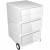 Rollcontainer HxBxT 64,2x39x43,6cm 2 Schubladen/1 Doppelschublade weiß