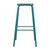 Bolero Cantina High Stools in Teal with Wooden Seat Pad - Pack of 4