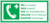 Notfall- und Notruf-Hinweisschild - Grün, 7 x 15 cm, Folie, Selbstklebend