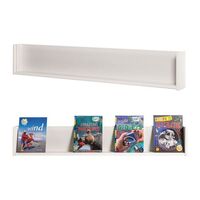Shelf style wall mounted literature display, pack of 1, white