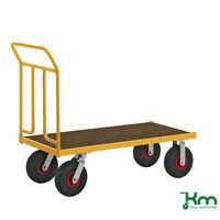 Kongamek heavy duty platform trucks - 1200mm platform, pneumatic tyres