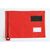 Tamper evident mailing pouch, flat with short zip, red, 470 x 355mm